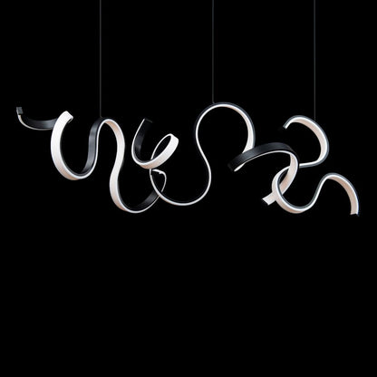 Tempest 67" Wide LED Abstract Linear Pendant