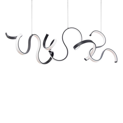 Tempest 67" Wide LED Abstract Linear Pendant