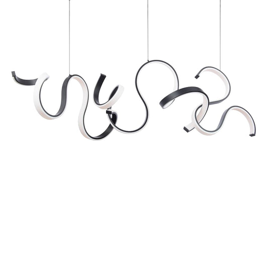 Tempest 67" Wide LED Abstract Linear Pendant