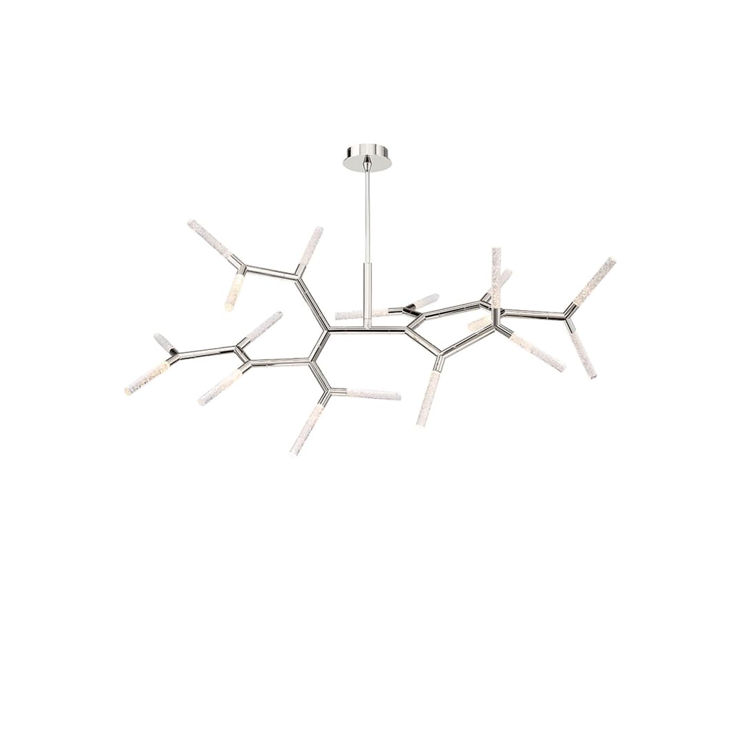 Kryptonite 18 Light 55" Wide LED Abstract Chandelier with Clear Piastra Glass Shades