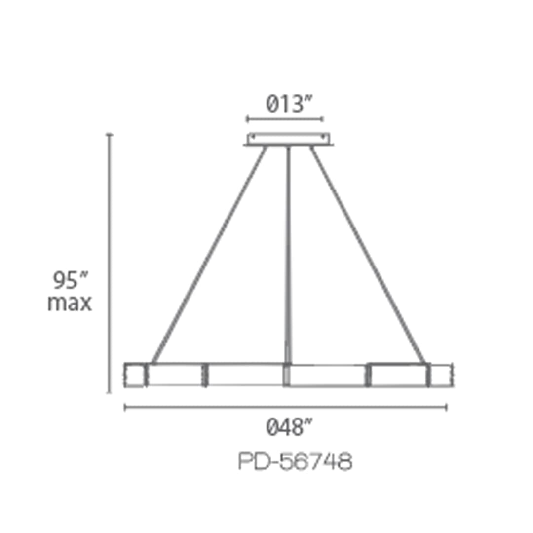 Zelda Light 48" Wide Integrated LED Chandelier