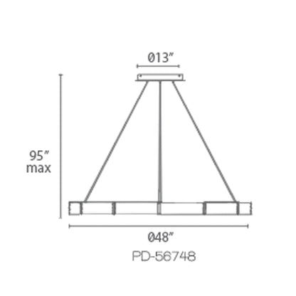 Zelda Light 48" Wide Integrated LED Chandelier