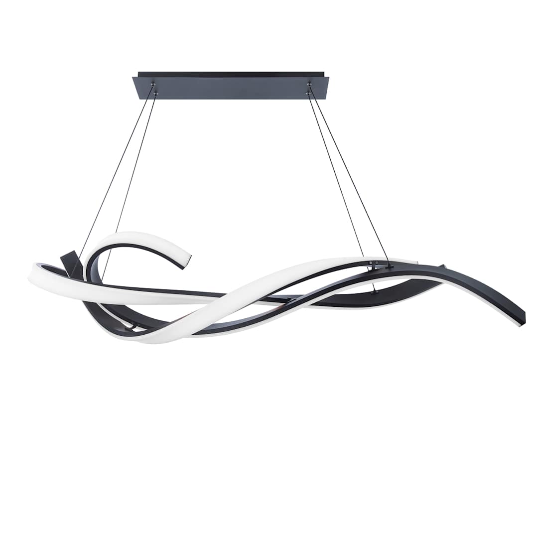 Tidal 58" Wide LED Abstract Linear Pendant