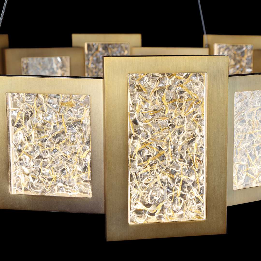 Fury 28" Wide LED Suspended Drum Chandelier with Opal Glass Shade