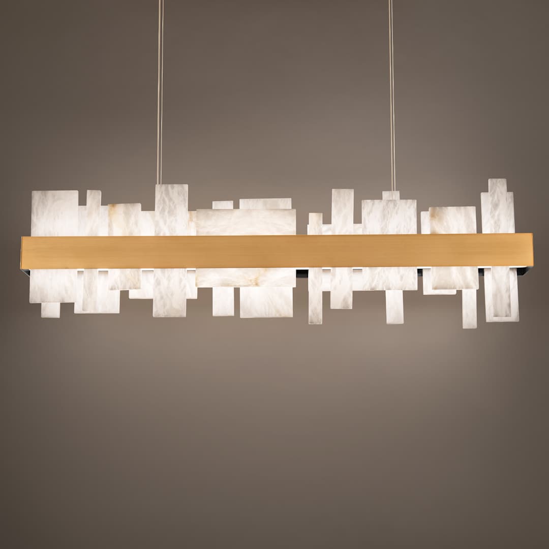 Acropolis 46" Wide LED Abstract Linear Chandelier