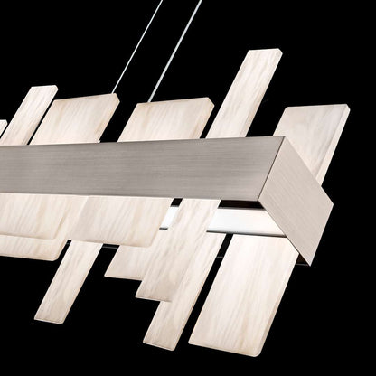 Acropolis 46" Wide LED Abstract Linear Chandelier