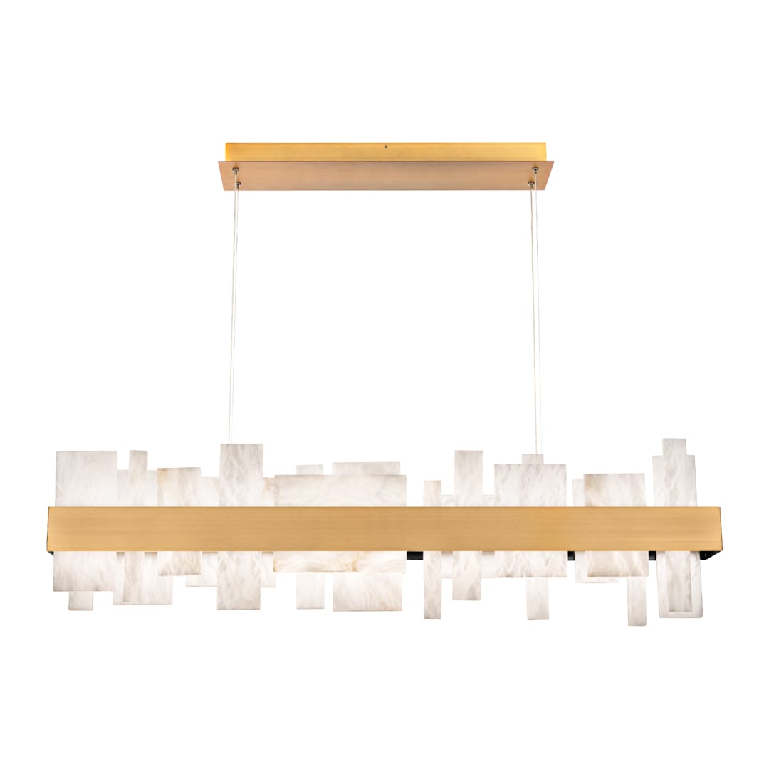 Acropolis 46" Wide LED Abstract Linear Chandelier