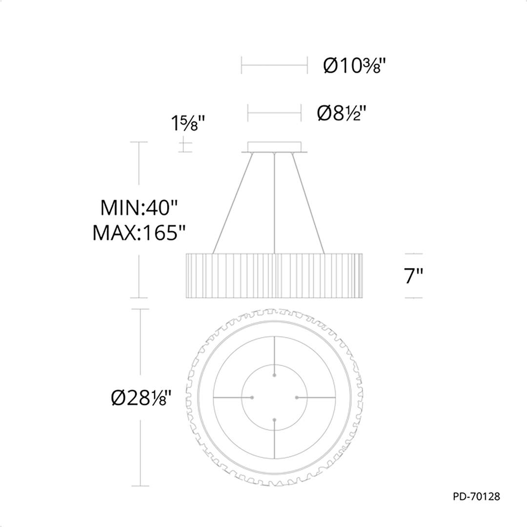 Rhiannon 28" Wide LED Ring Chandelier
