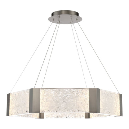 Forever 34" Wide LED Suspended Drum Chandelier with K5 Crystal Shades