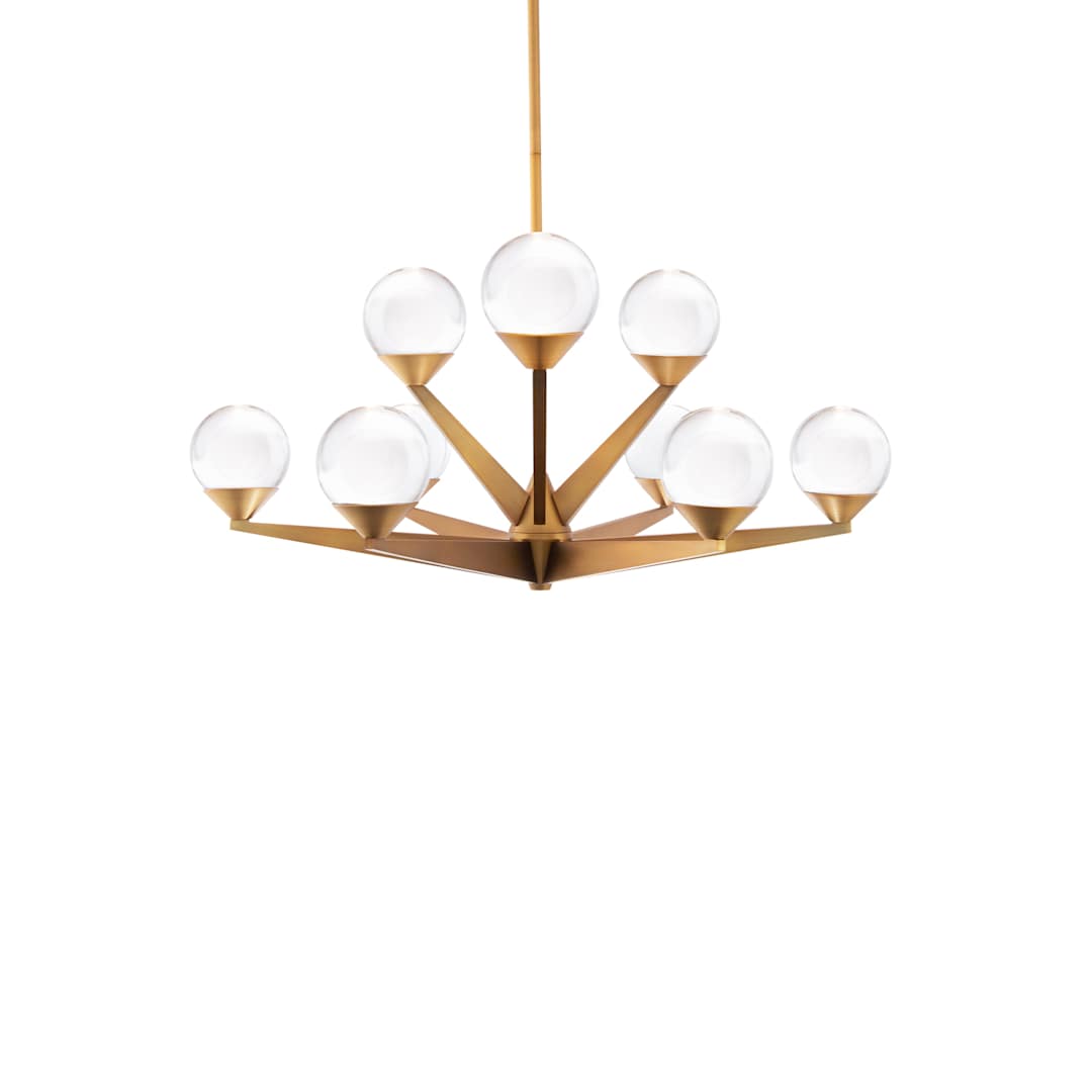 Double Bubble 9 Light 27" Wide LED Globe Chandelier