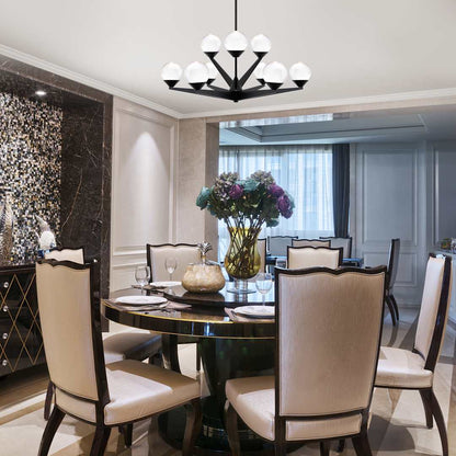 Double Bubble 9 Light 27" Wide LED Globe Chandelier