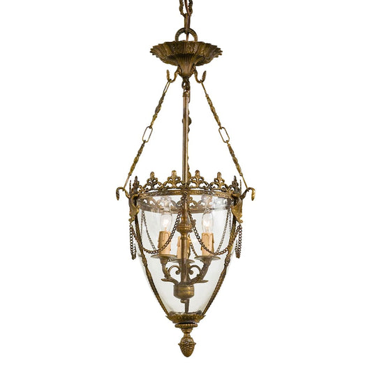3 Light Lantern Pendant from the Foyer Collection
