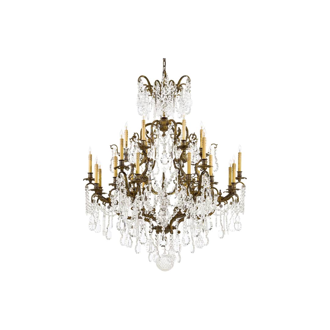 24 Light 3 Tier Candle Style Crystal Chandelier from the Vintage / Crystal Collection