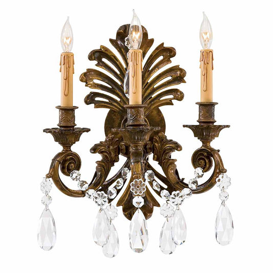 3 Light 13.5" Width Candle-Style Wall Sconce