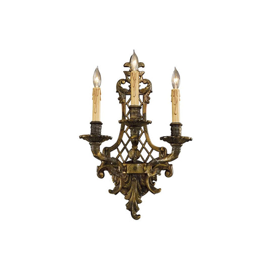 3 Light Candle-Style Wall Sconce from the Metropolitan Collection