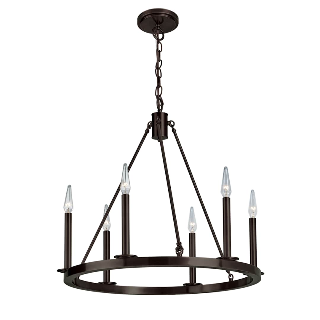 Martin 6 Light 24" Wide Candle Style Chandelier