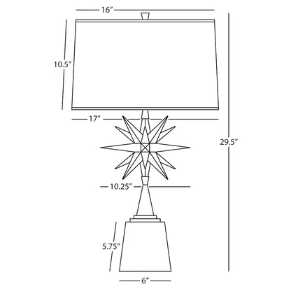 Cosmos 30" Buffet Table Lamp with Linen Fabric Shade