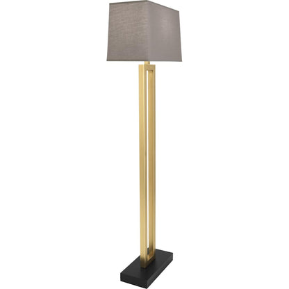 Doughnut 60" Tall Buffet Floor Lamp with Smoke Grey Fabric Shade