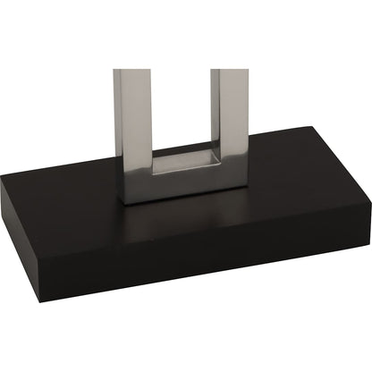 Doughnut 60" Tall Buffet Floor Lamp with Smoke Grey Fabric Shade