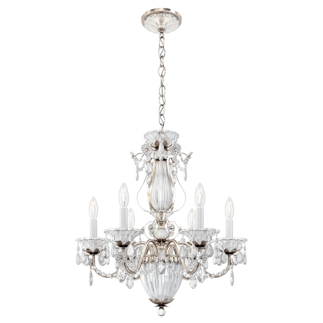 Bagatelle 6 Light 21" Wide Crystal Empire Chandelier
