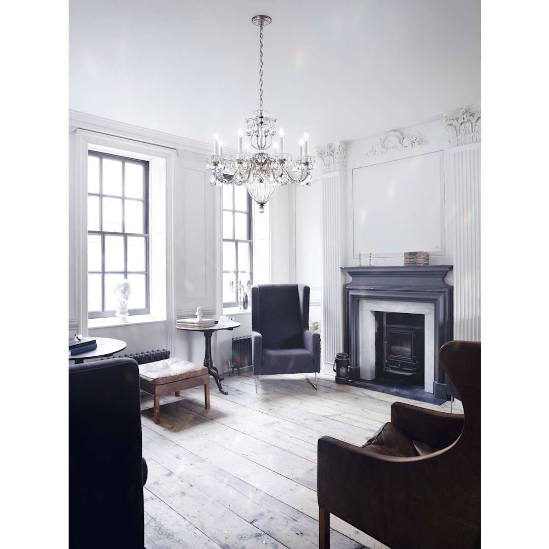 Bagatelle 6 Light 21" Wide Crystal Empire Chandelier