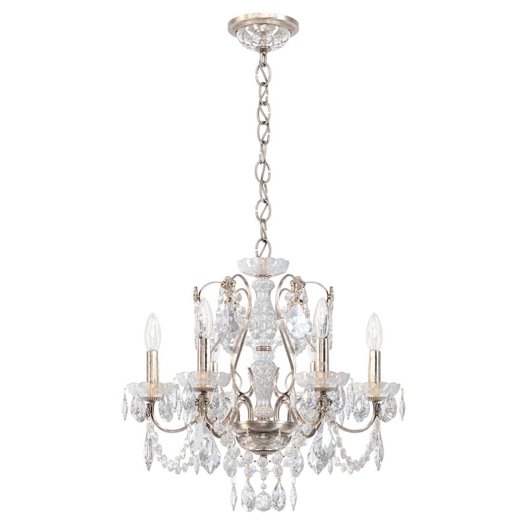 Century 6 Light 21" Wide Crystal Chandelier