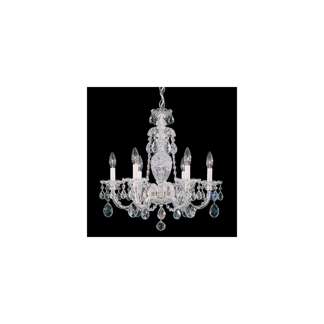 Sterling 6 Light 21" Wide Crystal Chandelier with Clear Swarovski Crystals