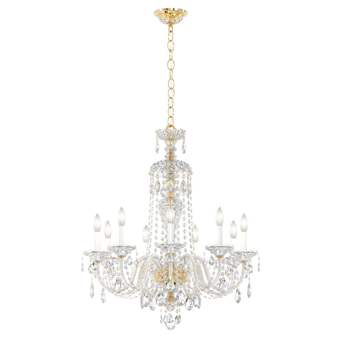 Sterling 9 Light 27" Wide Crystal Chandelier with Heritage Crystals