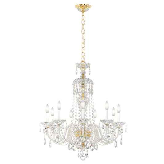 Sterling 9 Light 27" Wide Crystal Chandelier with Heritage Crystals