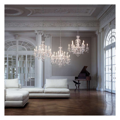 Sterling 9 Light 27" Wide Crystal Chandelier with Clear Swarovski Crystals