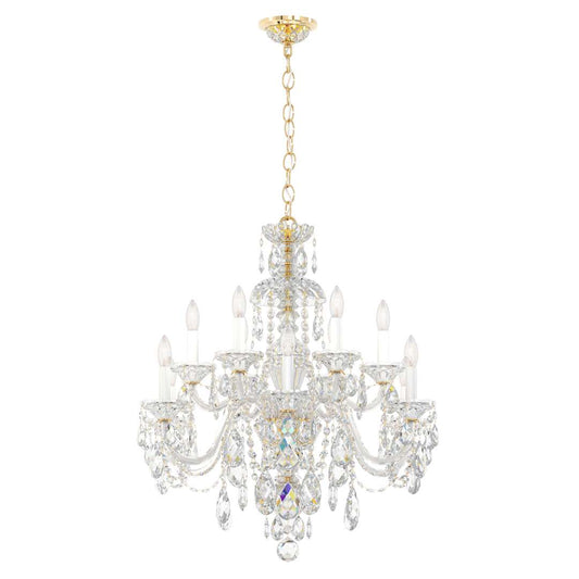 Sterling 12 Light 29" Wide Crystal Chandelier with Heritage Crystals