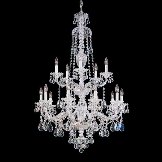 Sterling 15 Light 32" Wide Crystal Chandelier with Swarovski Crystals