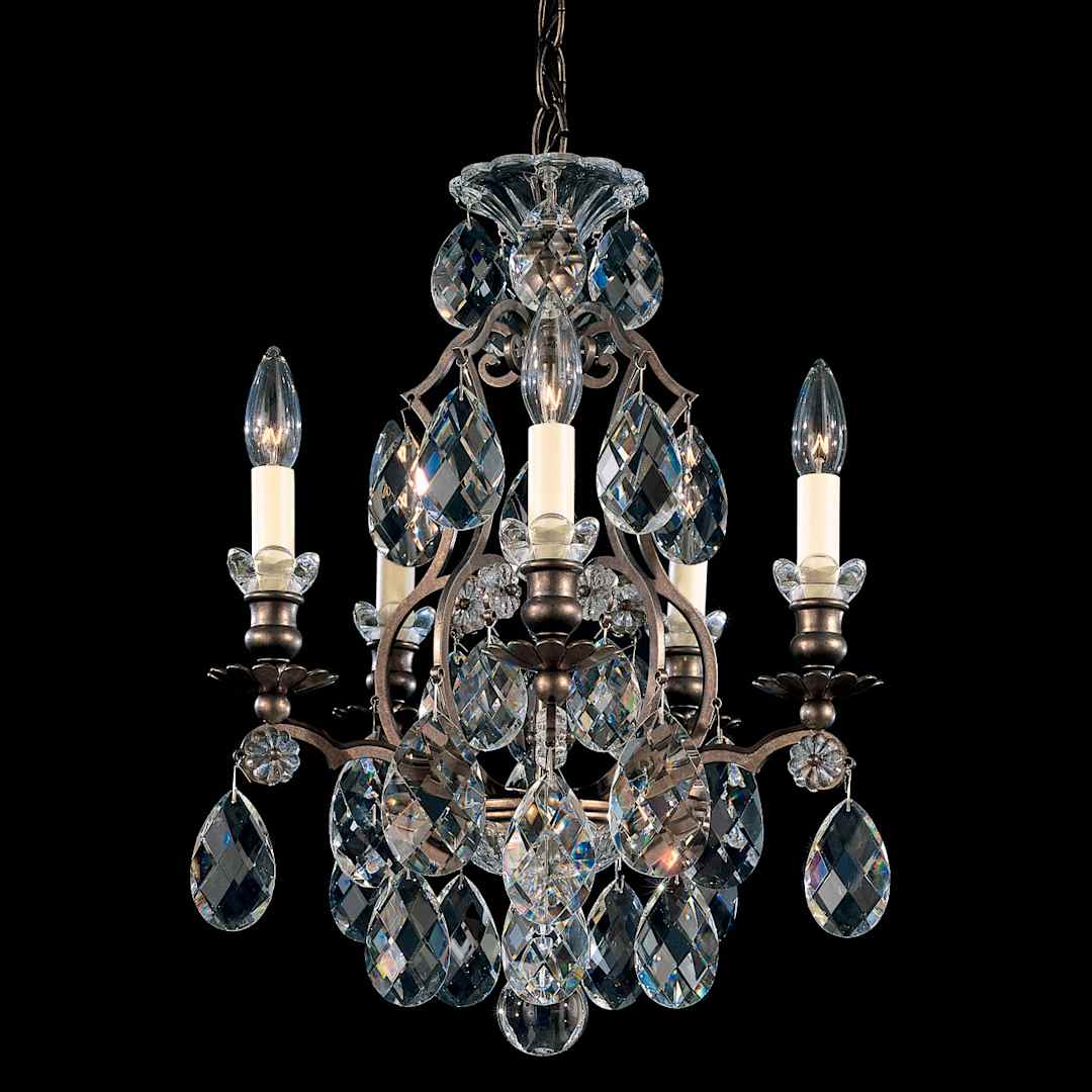 Renaissance 5 Light 15" Wide Crystal Chandelier