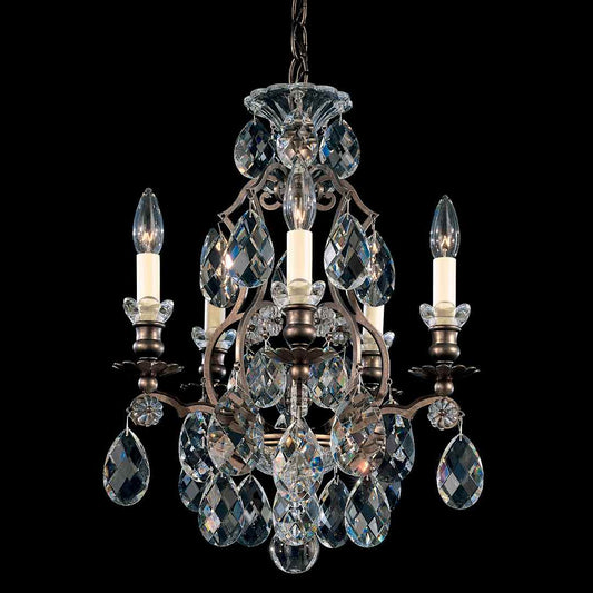 Renaissance 5 Light 15" Wide Crystal Chandelier
