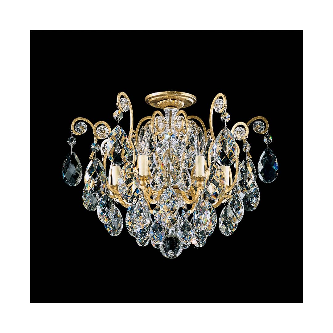 Renaissance 6 Light 20" Wide Semi-Flush Ceiling Fixture with Swarovski Crystals