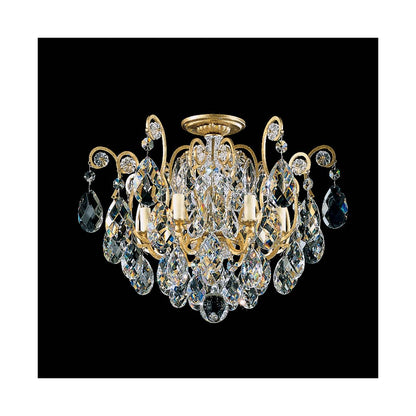 Renaissance 6 Light 20" Wide Semi-Flush Ceiling Fixture with Swarovski Crystals