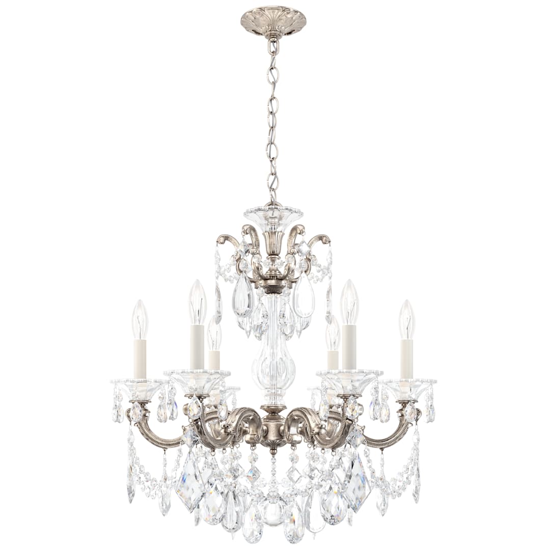 La Scala 6 Light 23" Wide Crystal Chandelier