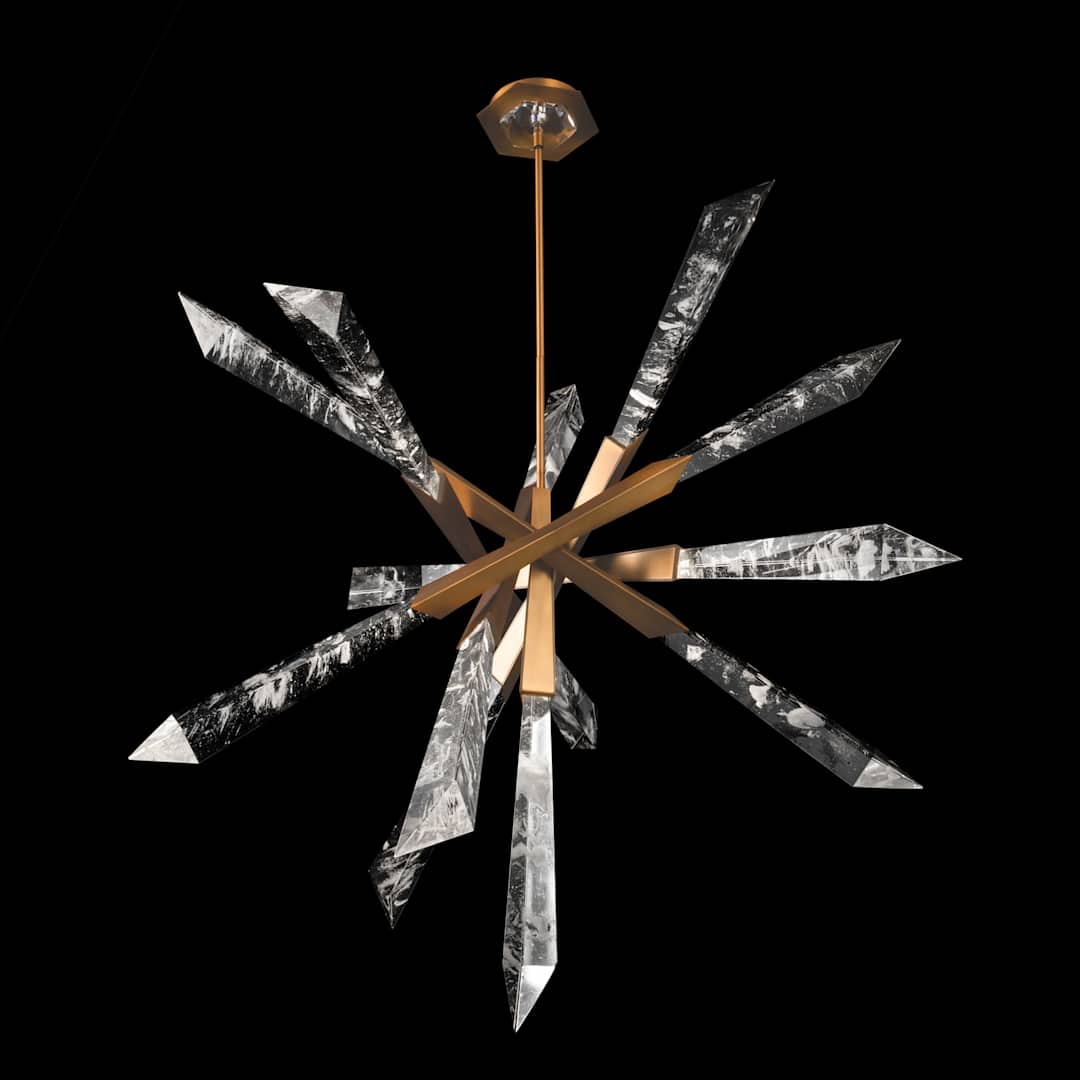 Solitude 36" Wide Switchable Color Temperature LED Quartz Crystal Pendant