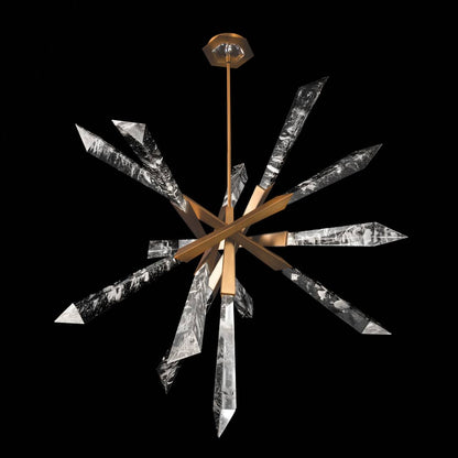 Solitude 36" Wide Switchable Color Temperature LED Quartz Crystal Pendant