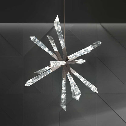 Solitude 36" Wide Switchable Color Temperature LED Quartz Crystal Pendant