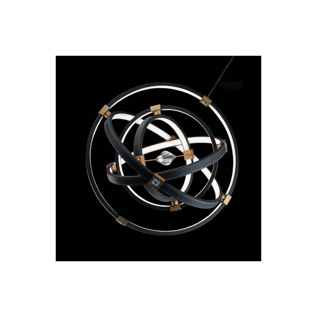 Atomic 37" Wide LED Crystal Pendant