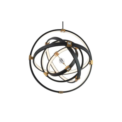 Atomic 37" Wide LED Crystal Pendant