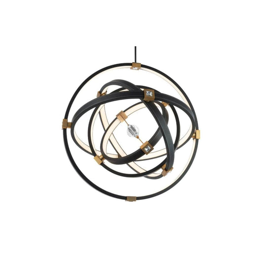 Atomic 37" Wide LED Crystal Pendant