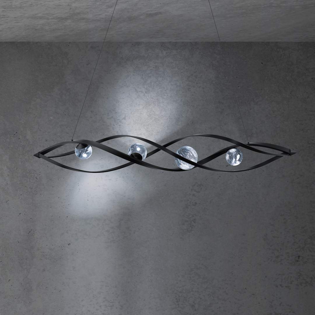 Slipstream 57" Wide LED Crystal Linear Pendant