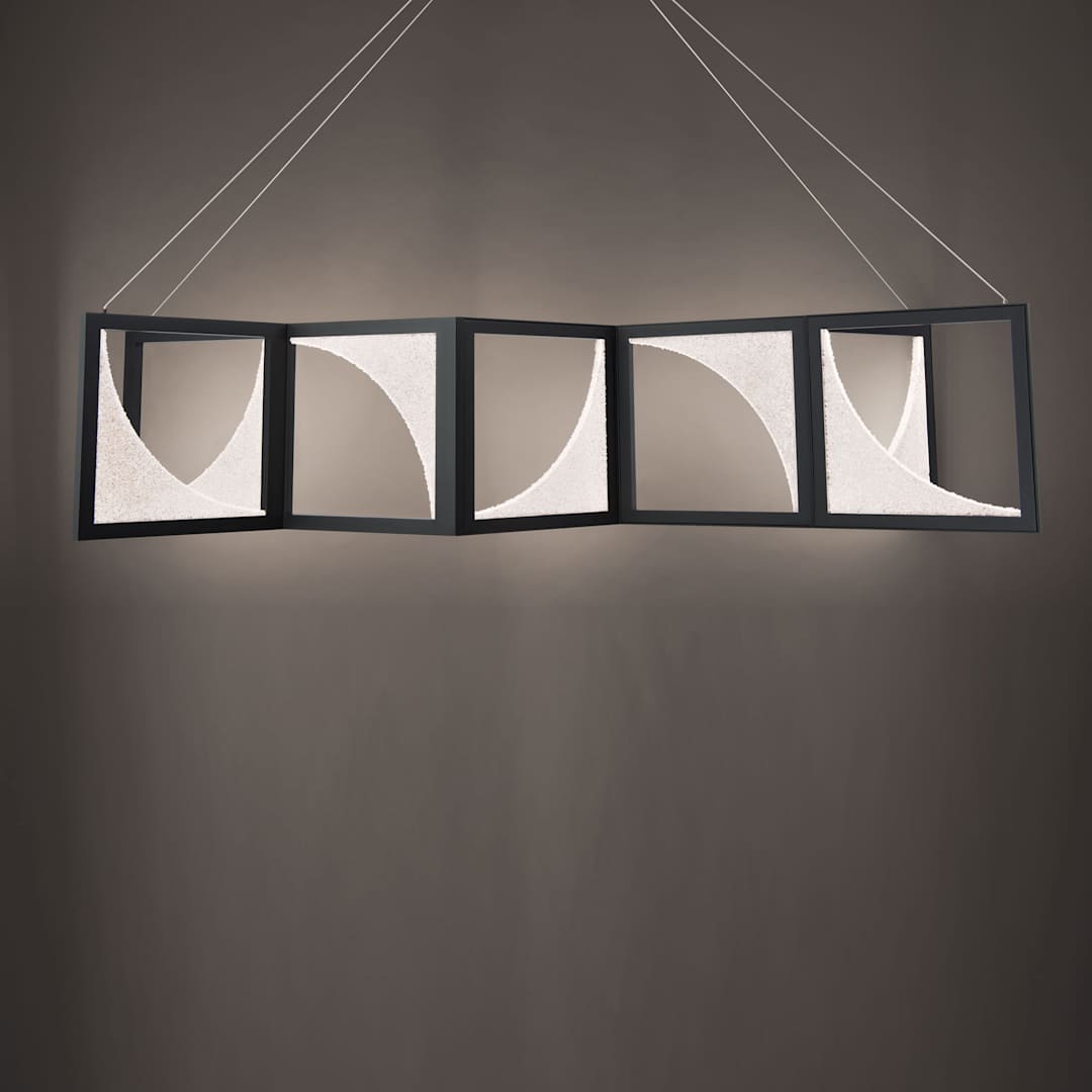Luna 61" Wide LED Crystal Linear Pendant