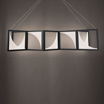 Luna 61" Wide LED Crystal Linear Pendant