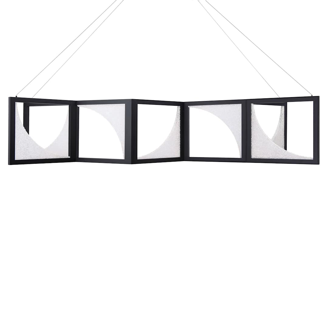 Luna 61" Wide LED Crystal Linear Pendant