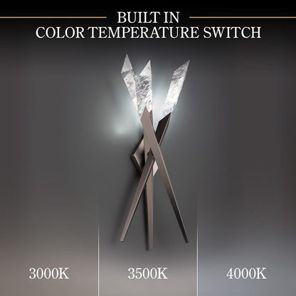 Solitude 29" Tall LED Wall Sconce with Clear Optic Haze Crystal