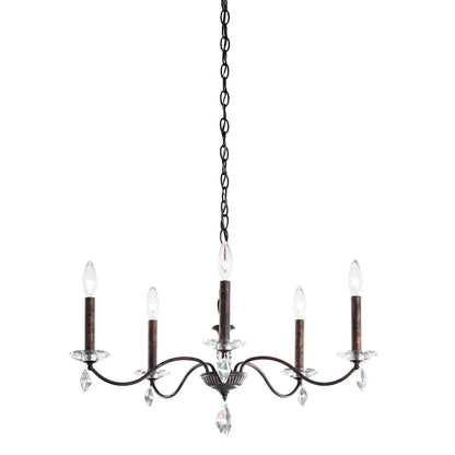 Modique 5 Light 27" Wide Crystal Chandelier with Heritage Crystals