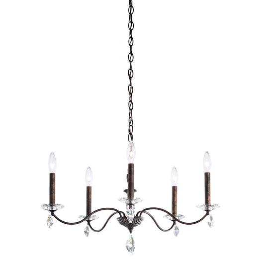 Modique 5 Light 27" Wide Crystal Chandelier with Heritage Crystals